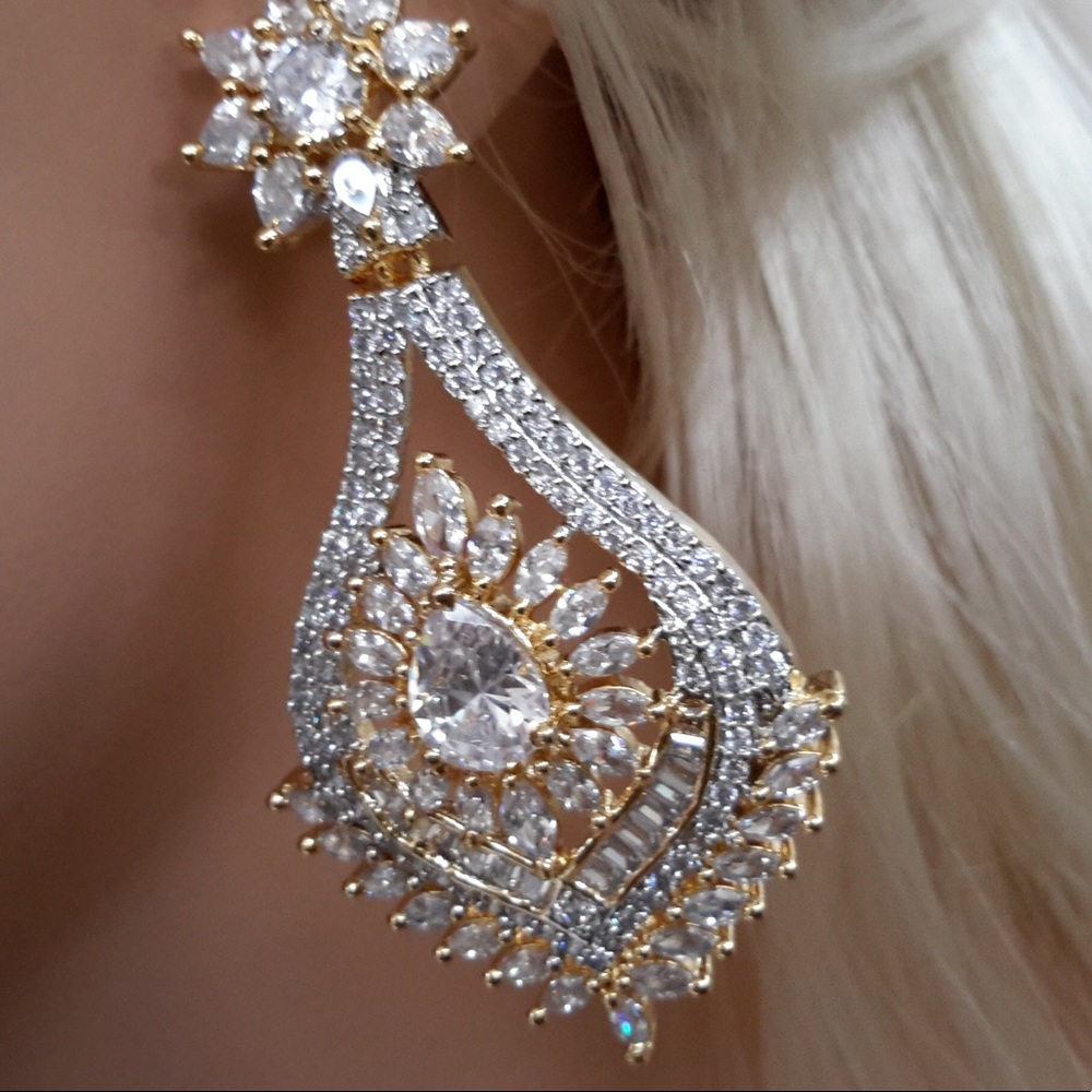 NWT Cubic Zirconia Drop Earrings
